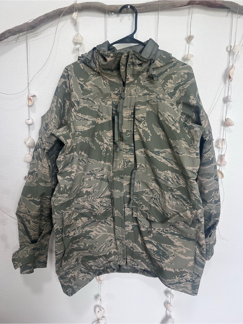 ⁠USAF Military APECS ABU Digital Tiger Stripe Gore-Tex Waterproof Parka
